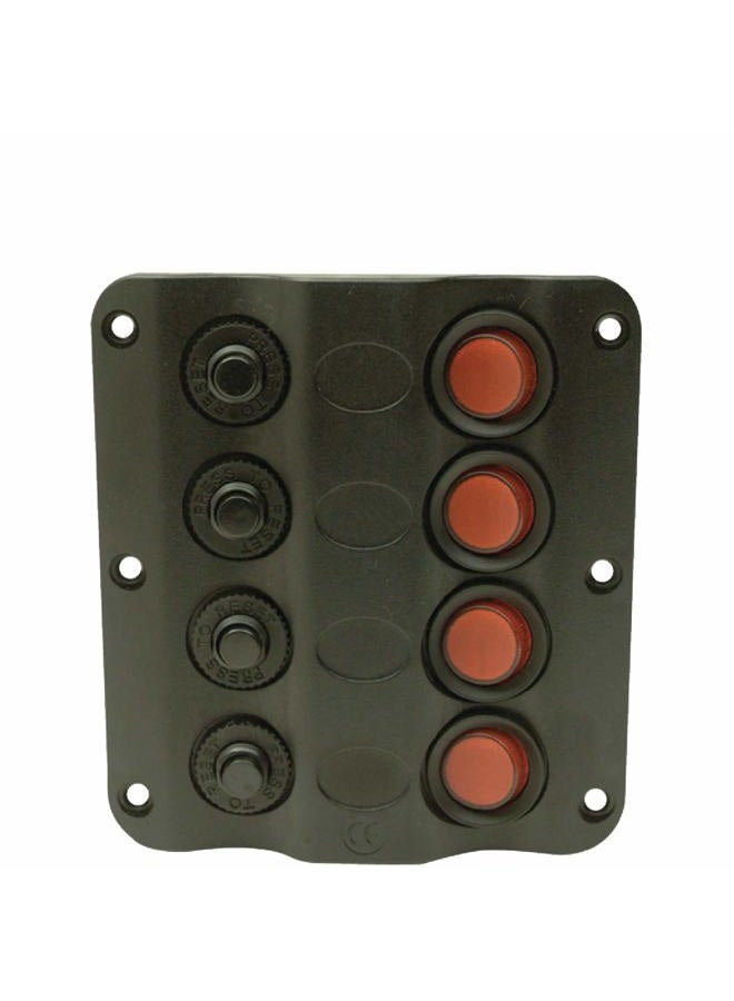 Seachoice LED 12V 4-Switch Distibution Panel, Pre-Wired, Boat Panel Mount - Image 1
