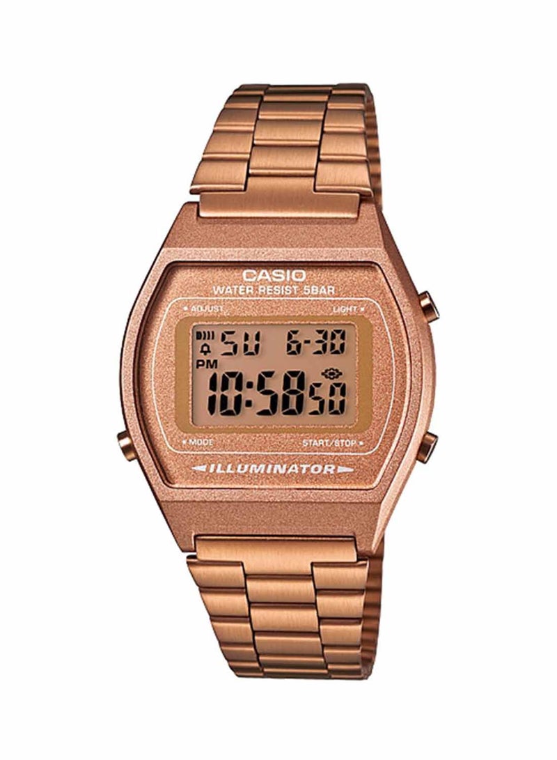 CASIO Unisex B-640WC-5 Water Resistant Digital Watch - 34 mm - Rose Gold - Image 1
