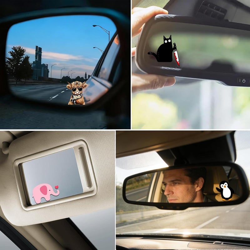 DoYoMo 2Pack Cowboy Goose Car Mirror Decal - Cute Moo-tivational Rear View Mirror Sticker,Waterproof Vinyl Car Decals,Gooses Car Accessories Decor,Goose Lovers Gifts for Women Men - Image 4