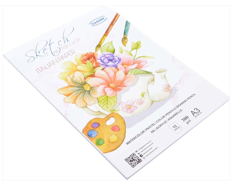 Yassin Sketchbook, A3, Wirebound, 300G - NO: 1283 - Image 3