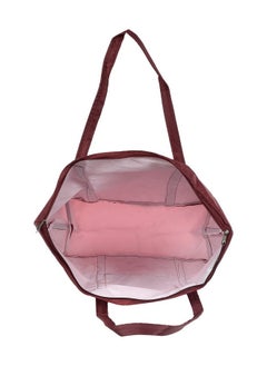 Kuber Industries Kuber Industries Multiuses Polyster Storage Bag|1 Small Pocket & Handle |Shopping Bag|Tote Bag|Cloth Bag |Size 56 x 18 x 47 (Maroon)-47KM01255  - Image 4