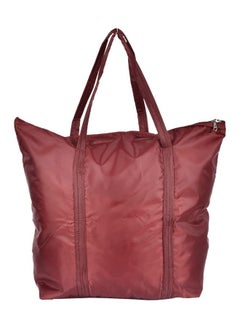Kuber Industries Kuber Industries Multiuses Polyster Storage Bag|1 Small Pocket & Handle |Shopping Bag|Tote Bag|Cloth Bag |Size 56 x 18 x 47 (Maroon)-47KM01255  - Image 1