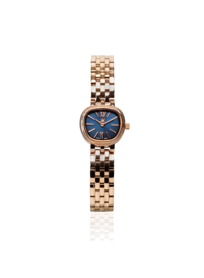 IMPERIAL Women's Rose Gold Stainless Steel Watch, Blue Dial, Y121 Movement, Butterfly Clasp, 3ATM Watch for Women | IMP.GZ8691L8894 - Image 1
