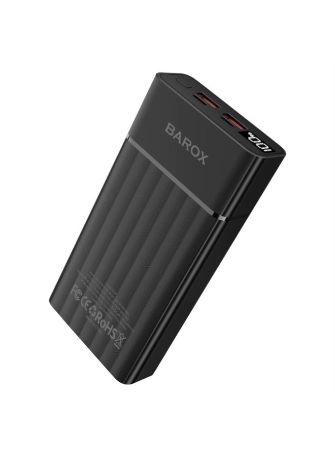 باروكس باور بانك باروكس 20000mAh: شحن سريع PD بقوة 22.5W، تصميم محمول ومؤشر رقمي. - Image 3