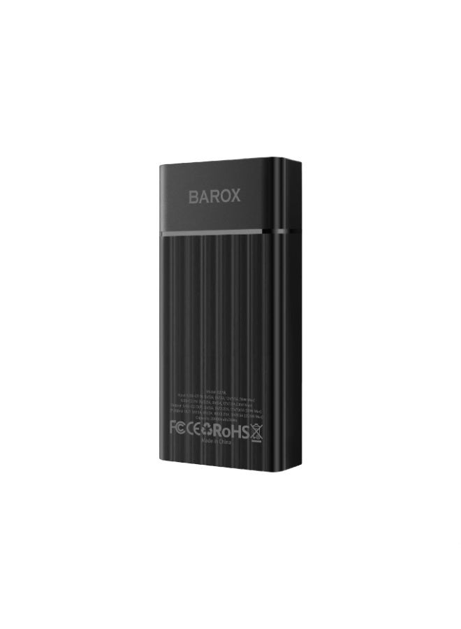 باروكس باور بانك باروكس 20000mAh: شحن سريع PD بقوة 22.5W، تصميم محمول ومؤشر رقمي. - Image 4
