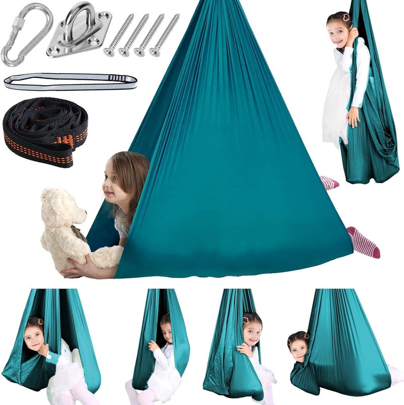 Chihee Sensory Swing Therapy Swing Hammock Indoor Outdoor for Kids, Hardware Included, Soft Breathable Nylon Cuddle Swing Joy Hammock for Child Adult with Autism, ADHD, Aspergers, Sensory Integration - Image 1