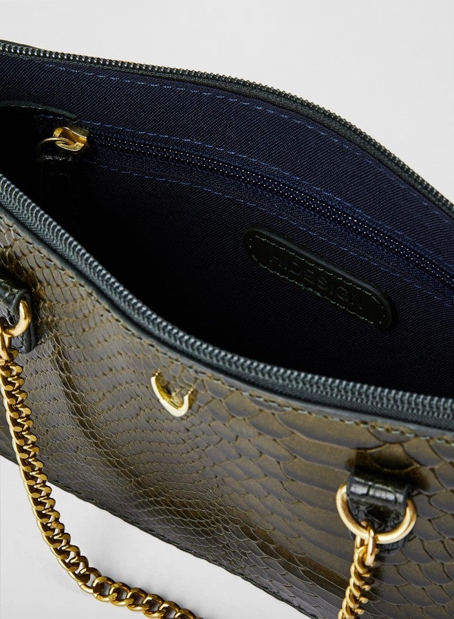 Hidesign Women's Leather Clutch- Emerald, Green - Image 5