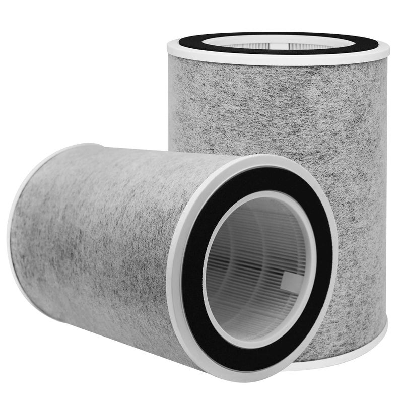 Cleangela HP201 Replacement Filter Compatible with Shark HP 201 HP202 HC502 Air Purifier MAX H13 True HEPA Filters Compare to HE2FKBASMB HE2FKBAS 2 Pack
