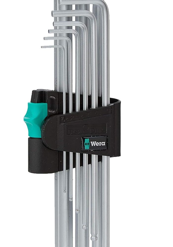 Wera 950 PKL/9 SB Hex-Plus Hex Key Set | 9-Piece Metric Ball-End Allen Key Set | Hex-Plus Technology | Chrome-Plated Finish | Professional L-Key Set with Storage Clip - Image 2