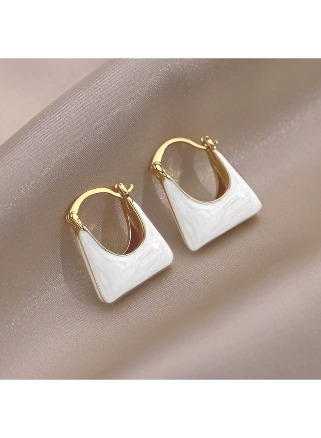 Goolsky S925 Silver Needle Handbag Earrings for Women – Korean Small-Crowd Luxury, Minimalist Fashion Studs, Mini Handbag Motifs S925 Silver Hypoallergenic, Daily Wear Casual Outfits - Image 5