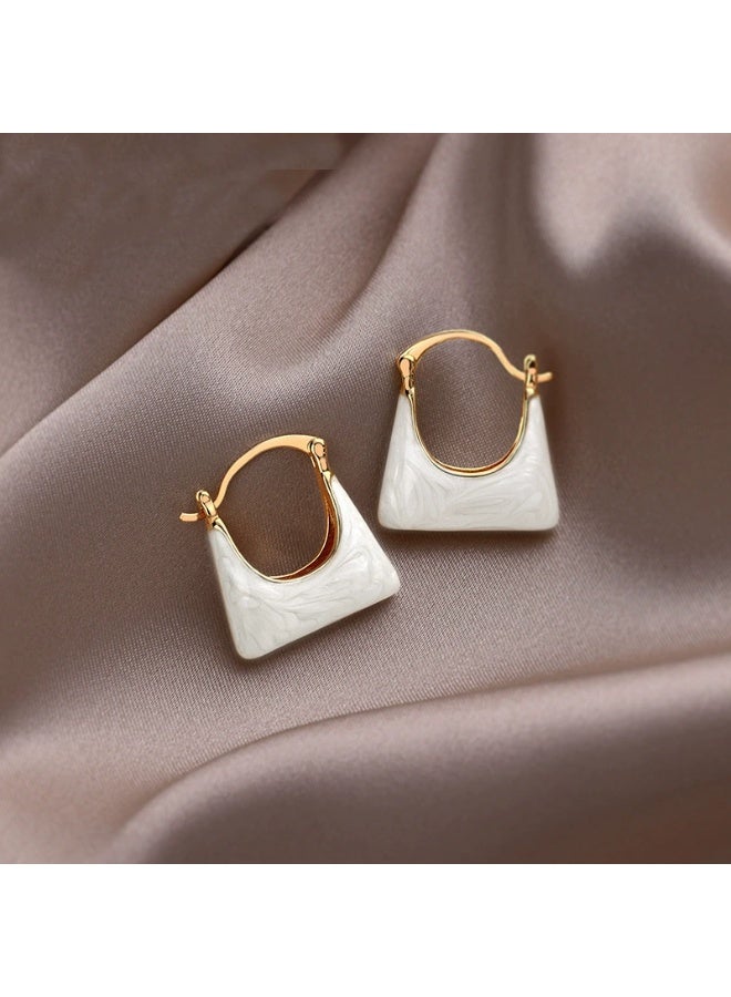 Goolsky S925 Silver Needle Handbag Earrings for Women – Korean Small-Crowd Luxury, Minimalist Fashion Studs, Mini Handbag Motifs S925 Silver Hypoallergenic, Daily Wear Casual Outfits - Image 3