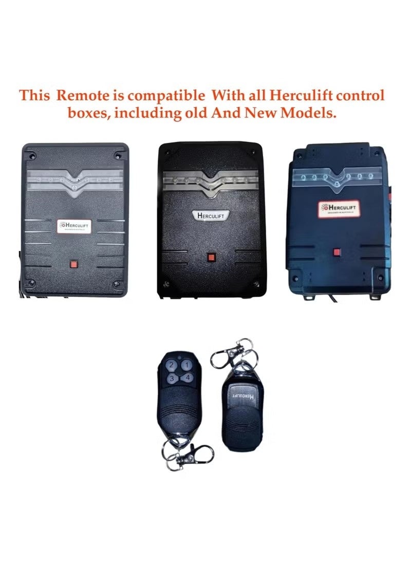 Unewshi 2pcs Garage Door Remote Control For Herculift, Power Motor, Push Motor, Al Zamil, long Lift, Super Motor, And More - Image 3