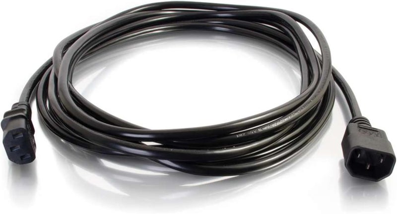 سي2جي سلك تمديد كمبيوتر 5 متر 16 AWG (IEC320C13 إلى IEC320C14) بطول 15 قدمًا، أسود - Image 2
