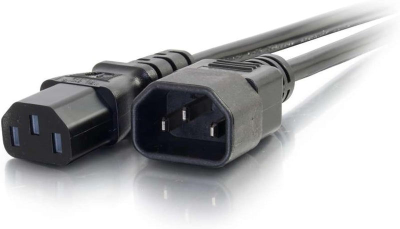 سي2جي سلك تمديد كمبيوتر 5 متر 16 AWG (IEC320C13 إلى IEC320C14) بطول 15 قدمًا، أسود - Image 1