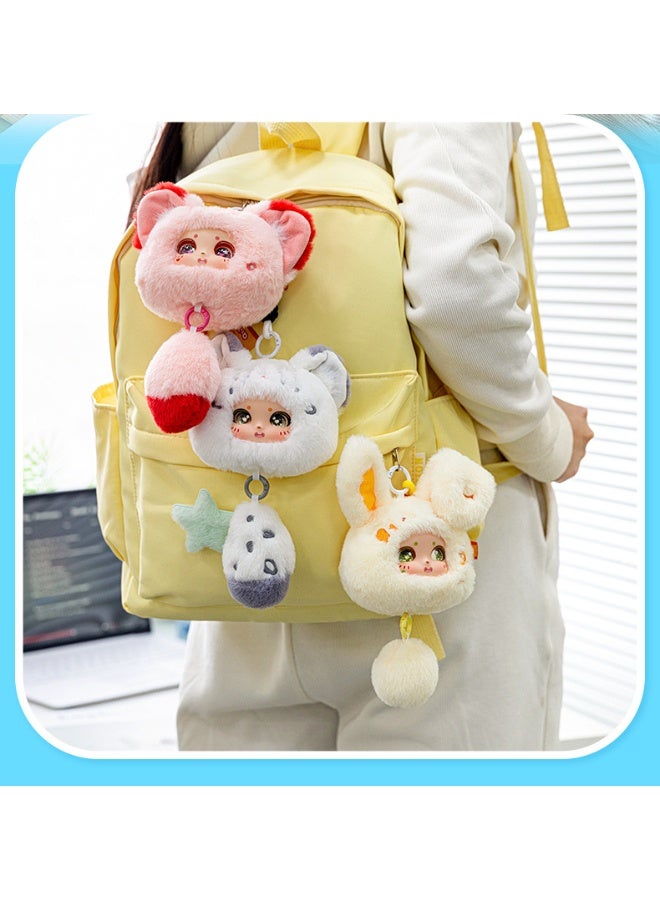 Dreamer Bag Pendant, Dreamer Series Vinyl Plush Toy, Soft Hair, Setachable Tail and Hanging Rope — Rabbit - Image 3