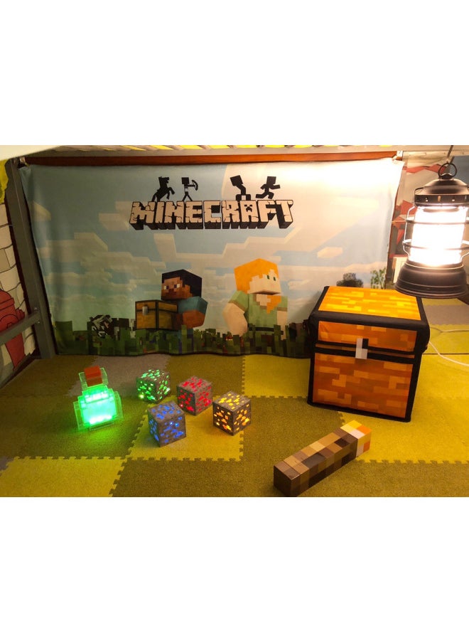 Generic Minecraft Game Torch Lamp Mineral Color Changing Led Atmosphere Night Light Decoration Gift Small Size-Color:Gray Deformation Sword Pick  - Image 3
