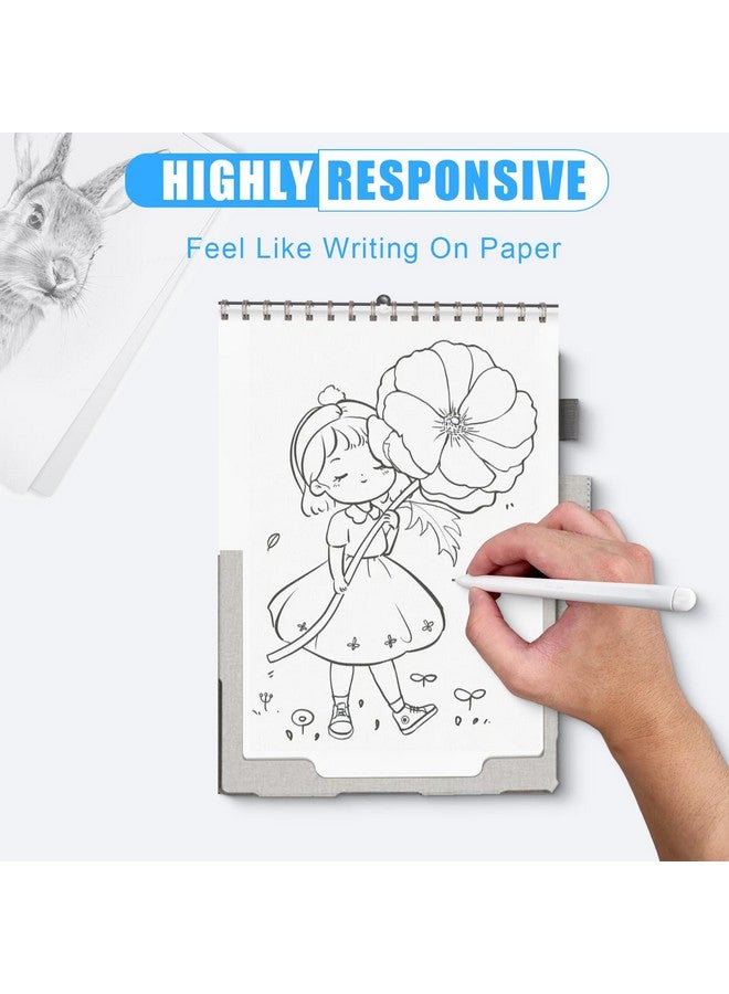 ريير أقلام رصاص بديلة ذات رؤوس دقيقة من سبائك التيتانيوم غير مهترئة متوافقة مع قلم King Write Samsung Tab S7 وS8 وS9، رؤوس قلم رصاص ذات تحكم دقيق تناسب قلم King Write EMR، قطعتان - Image 5