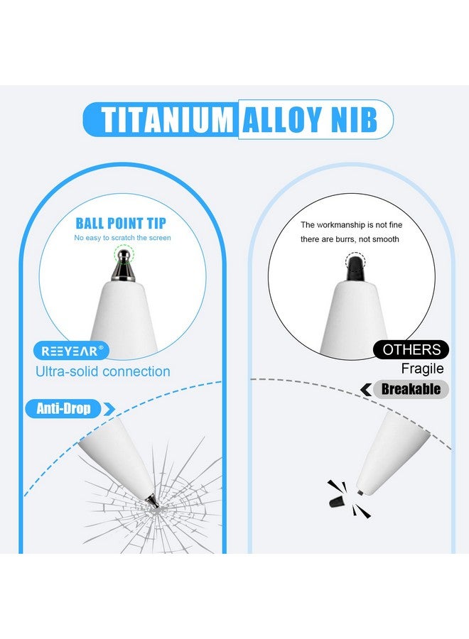 ريير أقلام رصاص بديلة ذات رؤوس دقيقة من سبائك التيتانيوم غير مهترئة متوافقة مع قلم King Write Samsung Tab S7 وS8 وS9، رؤوس قلم رصاص ذات تحكم دقيق تناسب قلم King Write EMR، قطعتان - Image 2