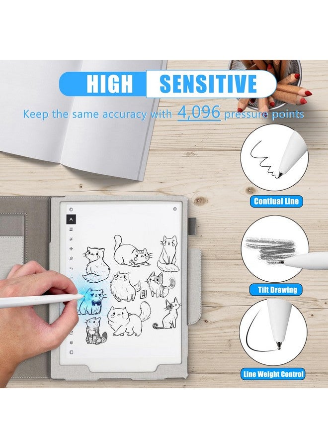 ريير أقلام رصاص بديلة ذات رؤوس دقيقة من سبائك التيتانيوم غير مهترئة متوافقة مع قلم King Write Samsung Tab S7 وS8 وS9، رؤوس قلم رصاص ذات تحكم دقيق تناسب قلم King Write EMR، قطعتان - Image 3