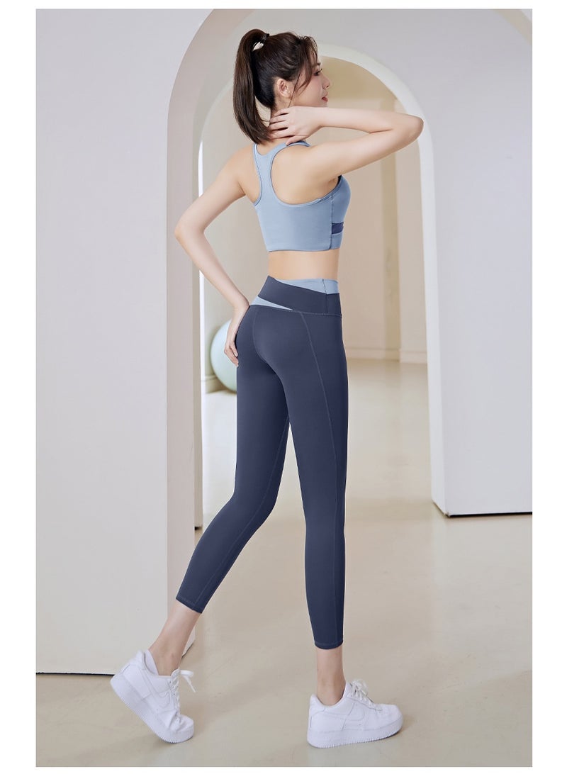 Women's Sportswear Set  Crop Top & High Waist Yoga Pants Gym Outfit Athletic 2 Piece Workout Clothes Fitness Suit - Image 3