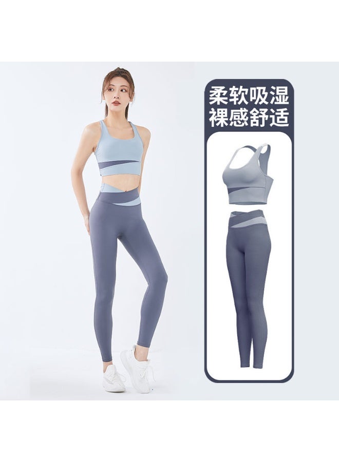 Women's Sportswear Set  Crop Top & High Waist Yoga Pants Gym Outfit Athletic 2 Piece Workout Clothes Fitness Suit - Image 1