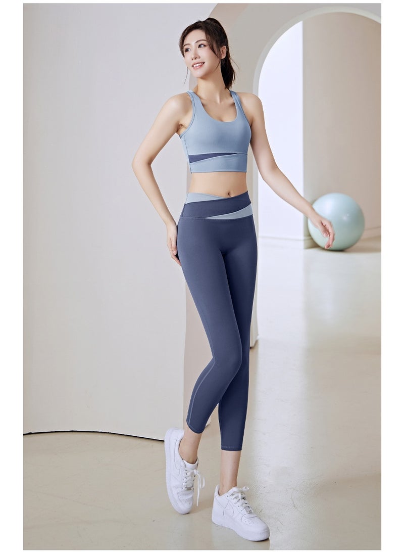 Women's Sportswear Set  Crop Top & High Waist Yoga Pants Gym Outfit Athletic 2 Piece Workout Clothes Fitness Suit - Image 2