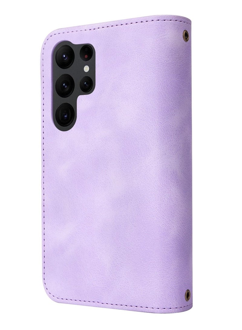 Suteni Flip Cover Card Slots Leather Phone Case for Samsung - Image 2