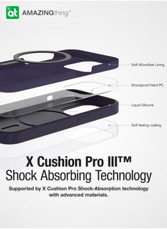 AMAZINGthing Smoothie Mag Silicone iPhone 14 Pro Case Cover with MagSafe - Deep Purple  - Image 5