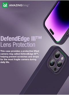 AMAZINGthing Smoothie Mag Silicone iPhone 14 Pro Case Cover with MagSafe - Deep Purple  - Image 4