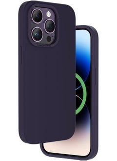 AMAZINGthing Smoothie Mag Silicone iPhone 14 Pro Case Cover with MagSafe - Deep Purple  - Image 1
