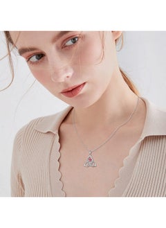 WINNICACA February Birth Flower Necklace 925 Sterling Silver Celtic Knot Necklace Violet Birth Month Flower Necklaces For Women Celtic Jewelry Gifts For Women Girls Birthday Valentines Day  - Image 4