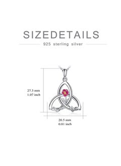 WINNICACA February Birth Flower Necklace 925 Sterling Silver Celtic Knot Necklace Violet Birth Month Flower Necklaces For Women Celtic Jewelry Gifts For Women Girls Birthday Valentines Day  - Image 5