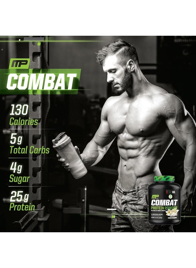 MusclePharm مسحوق بروتين كومبات، فانيليا - 4 رطل - خالي من الجلوتين - 52 حصة - Image 5