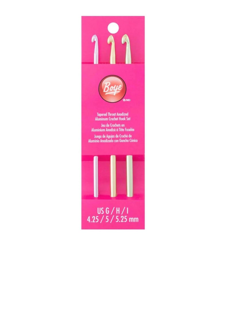 بوي طقم خطاف كروشيه من الألومنيوم من Boye مقاسات G6 إلى I9 - Image 2