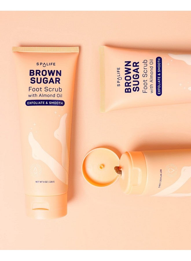 سبا لايف مقشر سبا لايف للقدمين بالسكر البني ناعم ومرطب للقدمين بزيت اللوز (8.2 أونصة) - Image 2