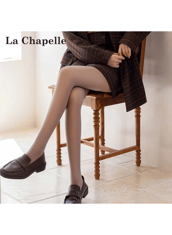 La Chapelle Women's Fleece-lined Thickened High-waist Shaping Leggings Faux Skin Tights