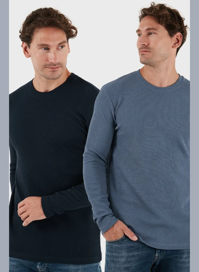 بوراتي بلوزة قطنية بياقة دائرية بقصة ضيقة للرجال من بوراتي