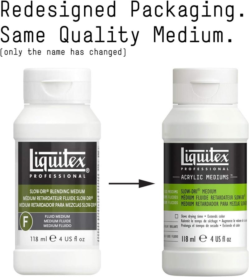 Liquitex Professional Slow-Dri Blending Medium, 4 Fl Oz (118 ml) - Extends Drying Time for Acrylics - Image 2