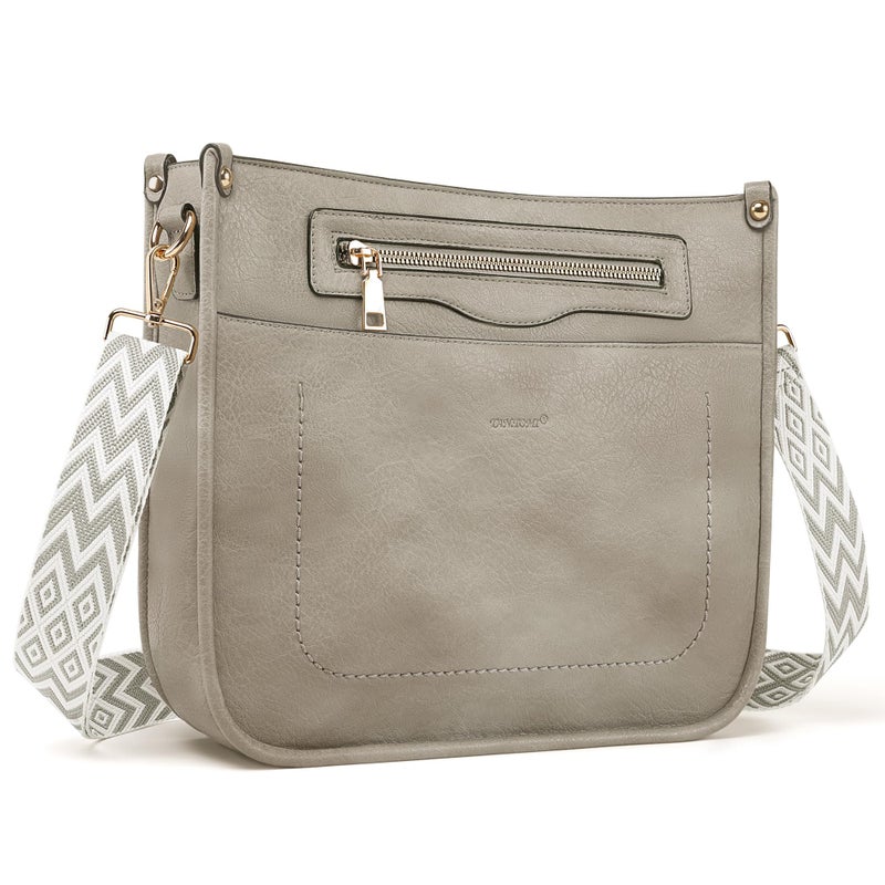 TANTOMI Crossbody Bags for Women Crossbody Purses Vegan Leather Hobo Bag Shoulder Handbags with Guitar Strap-7 Pockets - Image 1