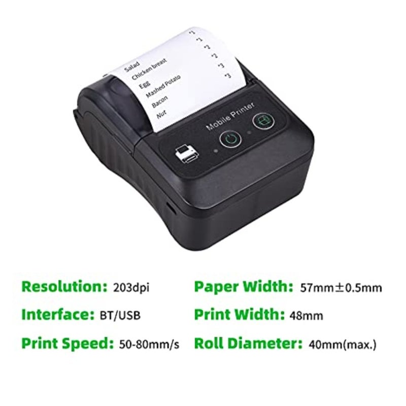 جهاز لابل ماكين محمول محمول للهواتف الحرارية Printer 58mm Mini Size To Carry On Works Handheld Wireless Bluetooth Printerable Bluetooth Label Printer for Storage - Image 5