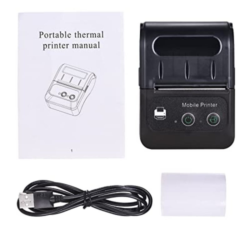 جهاز لابل ماكين محمول محمول للهواتف الحرارية Printer 58mm Mini Size To Carry On Works Handheld Wireless Bluetooth Printerable Bluetooth Label Printer for Storage - Image 2