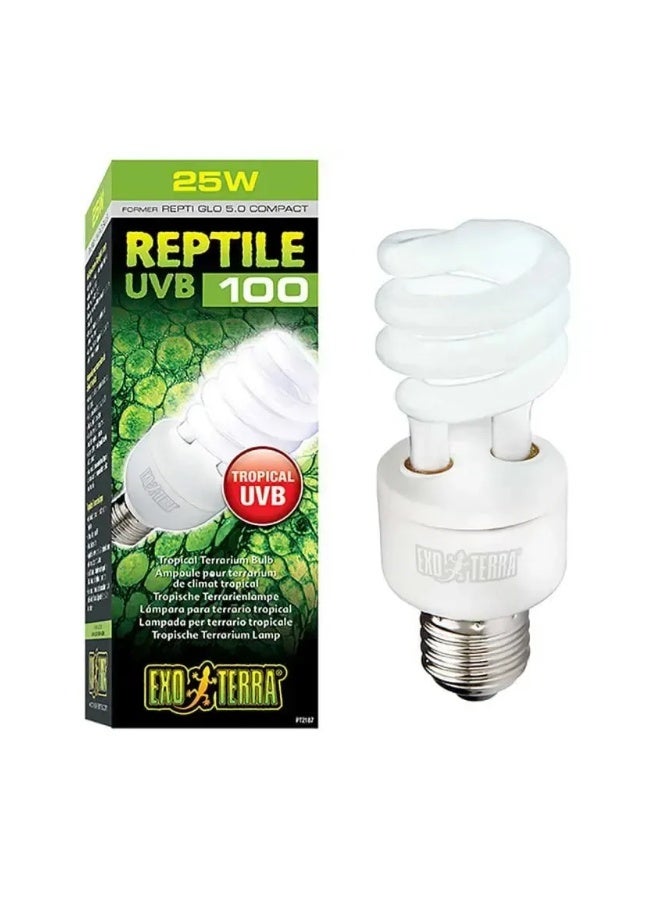 Exo Terra UVB 100 Tropical Lamp – 25W With FREE New UV Test Sensor Card - Image 2