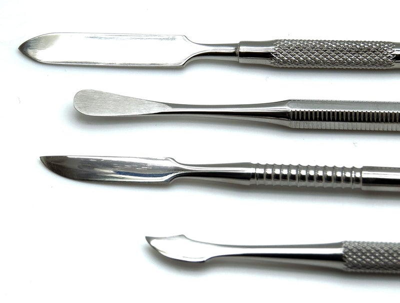 SUPERIOR INSTRUMENTS Dental Spatula Cement, Beal, Lecron, Zahle Double Ended Wax Mixing Carvers Lab 4 Pieces Instruments Set - Image 3