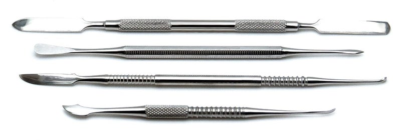 SUPERIOR INSTRUMENTS Dental Spatula Cement, Beal, Lecron, Zahle Double Ended Wax Mixing Carvers Lab 4 Pieces Instruments Set - Image 2