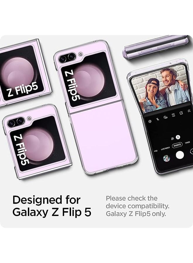 Case for Samsung Galaxy Z Flip 5 Case Clear,Ultra-Thin Slim Fit Transparent Hard PC Phone Case for Samsung Flip 5 - Image 2