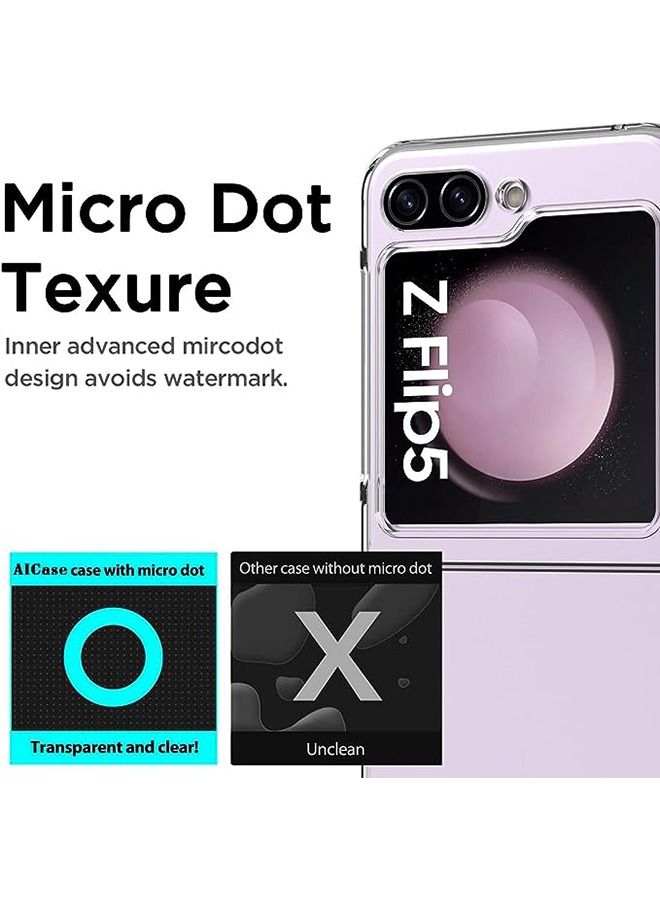 Case for Samsung Galaxy Z Flip 5 Case Clear,Ultra-Thin Slim Fit Transparent Hard PC Phone Case for Samsung Flip 5 - Image 4