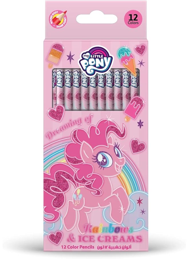 Rainbow max My Little Pony Colored Pencils 12 Count Presharpened Color Pencil Classroom Set School Supplies For Kids