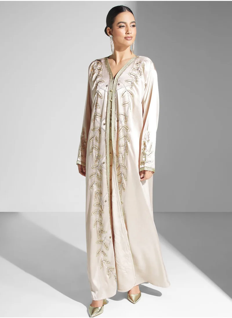 hayas closet Embellished Lace Detail Dress