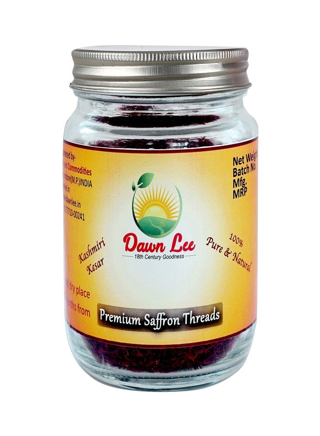 Dawn Lee Kashmiri Saffron Threads 1g (0.035 oz) | Premium Grade Mongra Kesar | Long Strands | Pure Zafran from Kashmir | Natural Aromatic Spice for Cooking & Beverages - Image 1