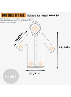 TREYO Charming Blue Cartoon Rain Poncho for Kids – Reusable & Waterproof with Hood, Ideal Rain Jacket for Boys and Girls  - Image 4